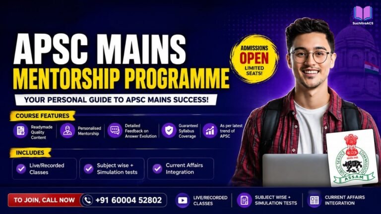 APSC Mains Mentorship Program Plus (MMP+), 2026 Only 30 Seats