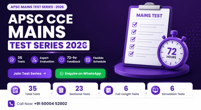 APSC Mains Test Series 2026